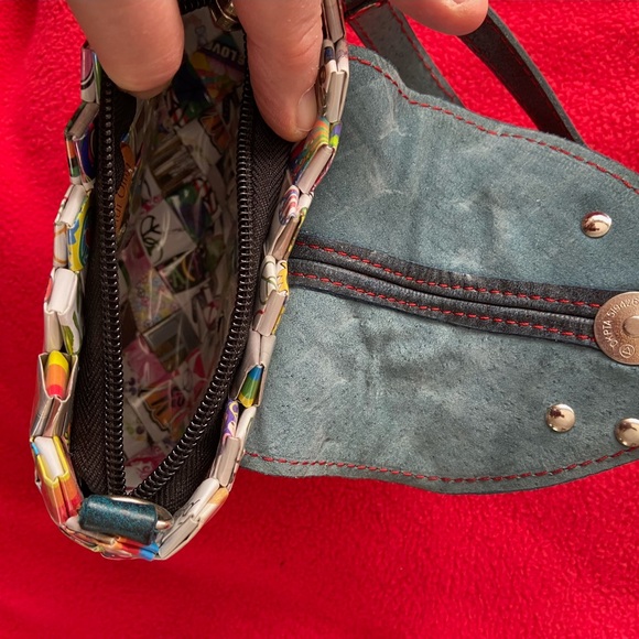 Nahui Ollin Candy Wrapper Peace & Pride Wristlet - Picture 4 of 4